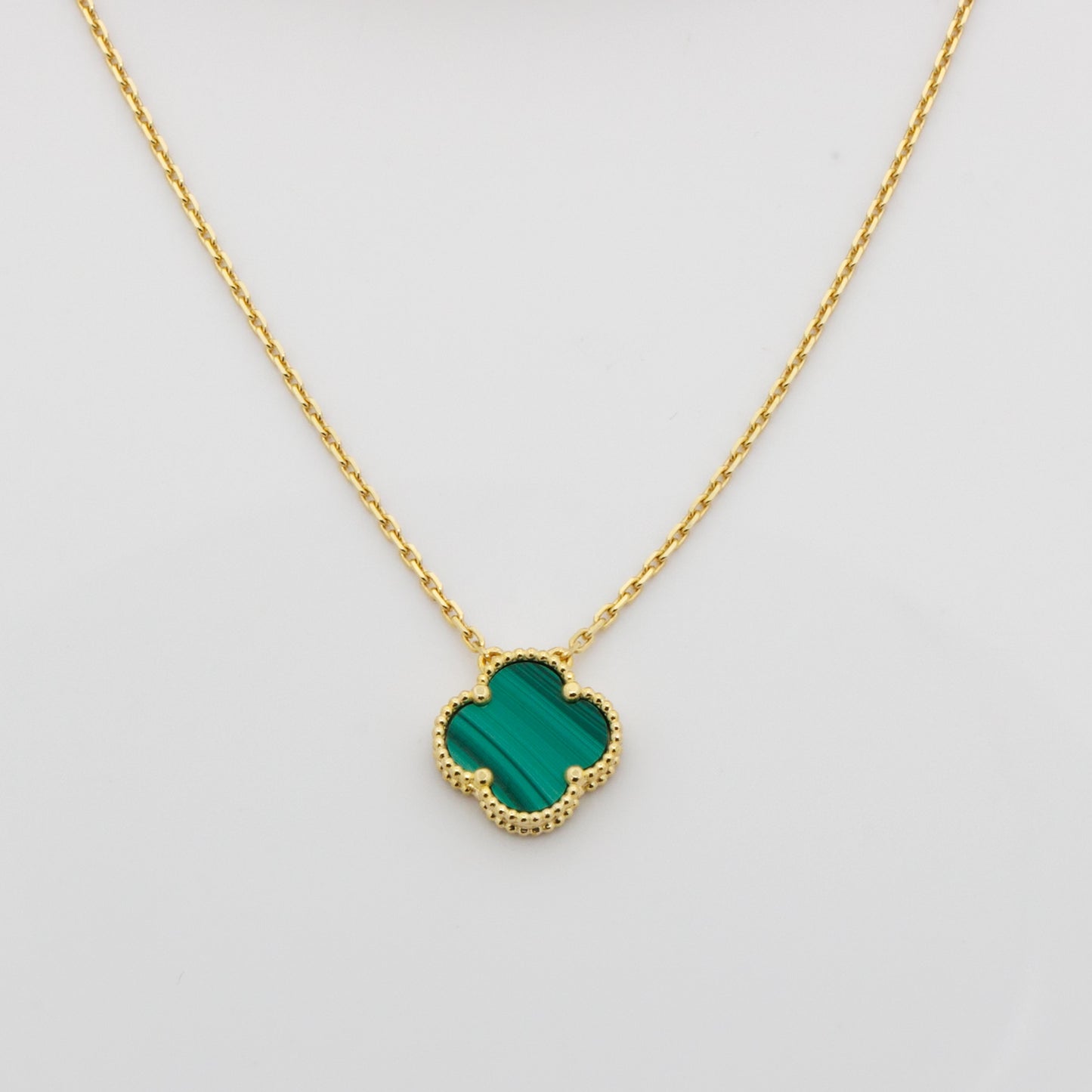 MALACHITE CLOVER NECKLACE