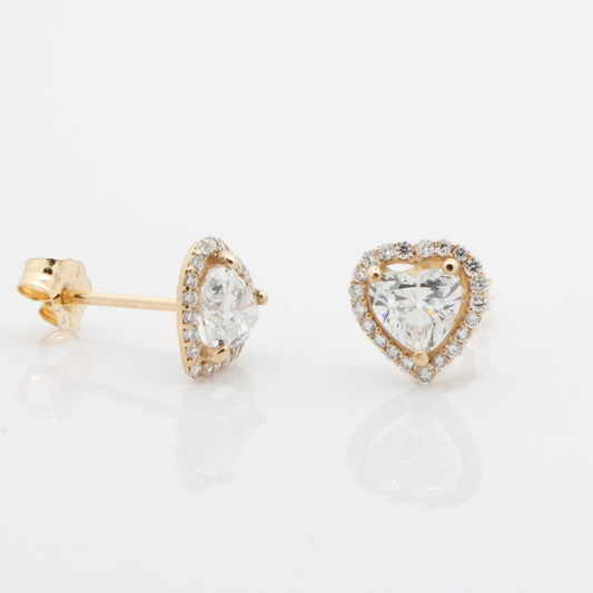 HEART DIAMOND STUD