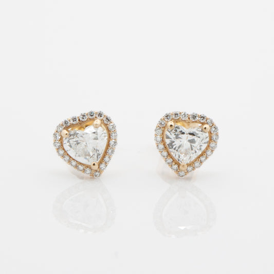HEART DIAMOND STUD