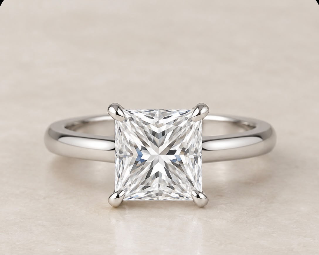 2.5 ct princess cut ring