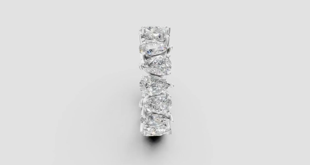Cristal Eternity Ring Pear